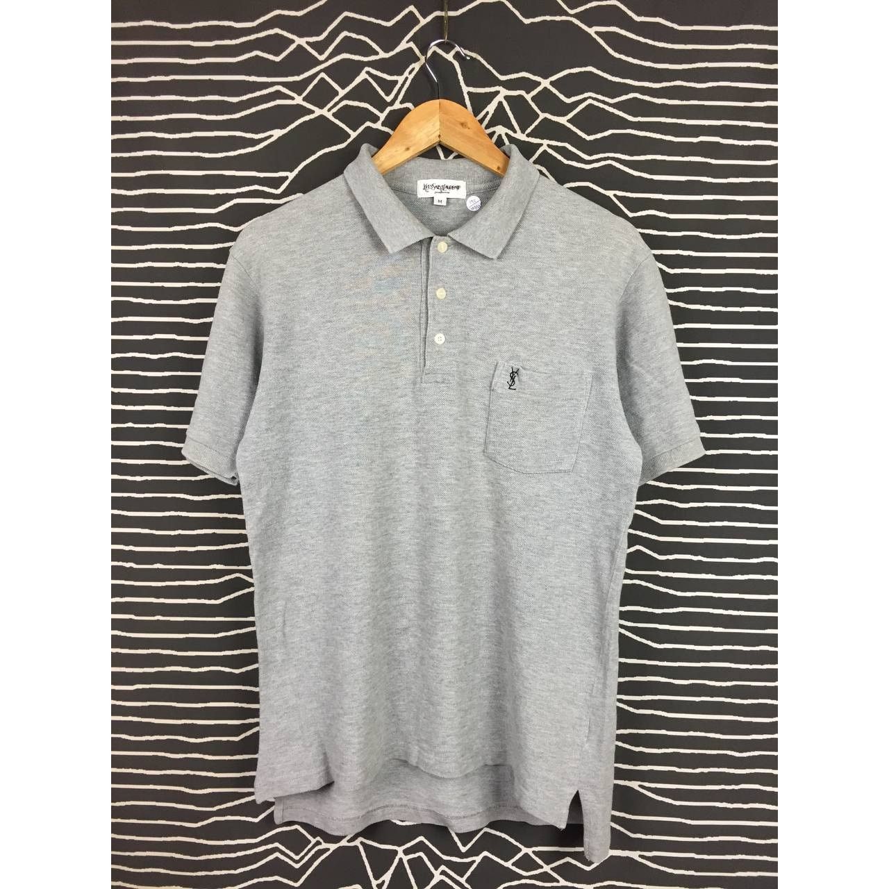 Yves Saint Laurent Vtg YSL Yves Saint Laurent Pour Homme Pocket Polo Tee Size US M / EU 48-50 / 2 - 1 Thumbnail