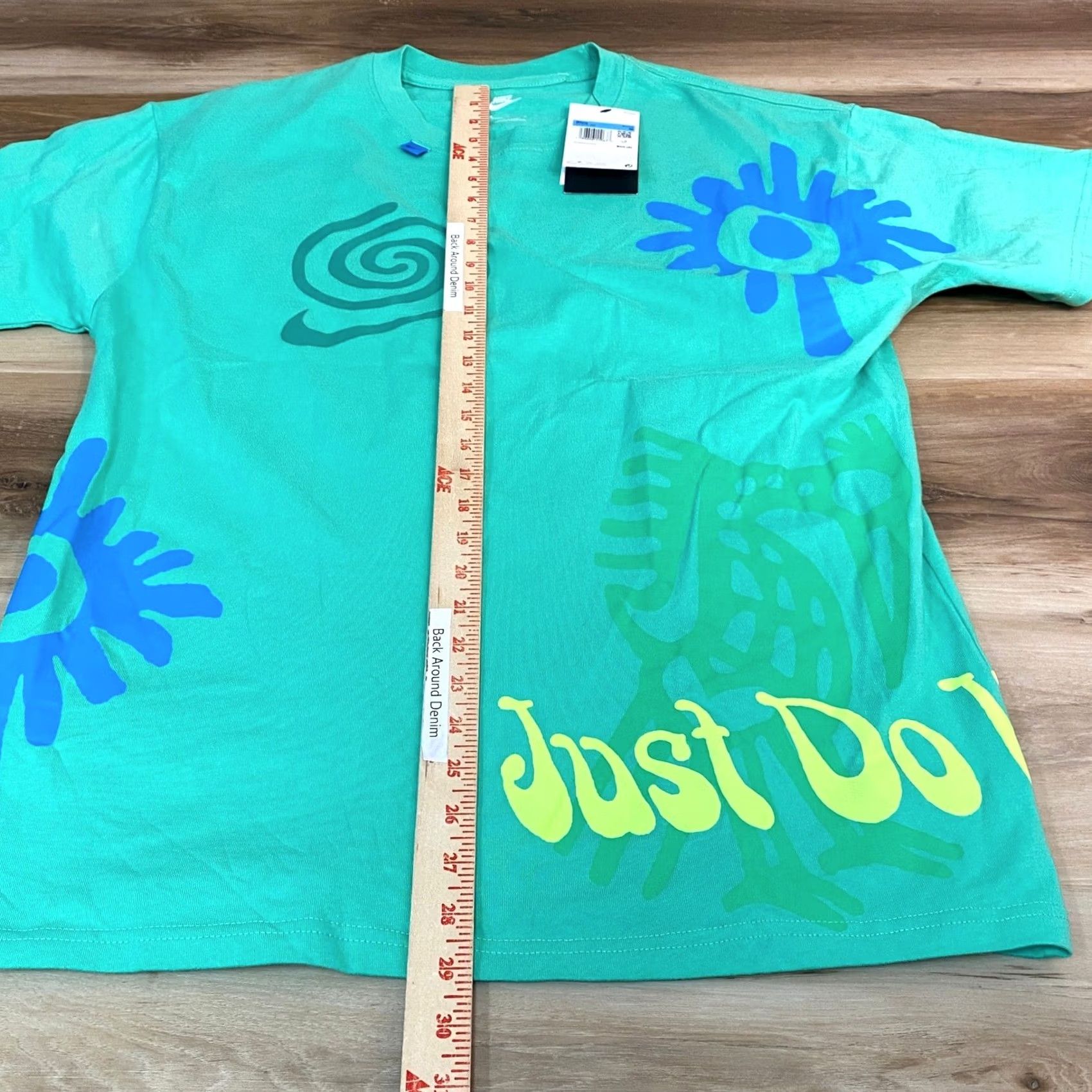 Nike Nike Mens T Shirt Medium Loose Fit Graphic Print Green Puff Just Do It Size M Size US M / EU 48-50 / 2 - 7 Thumbnail