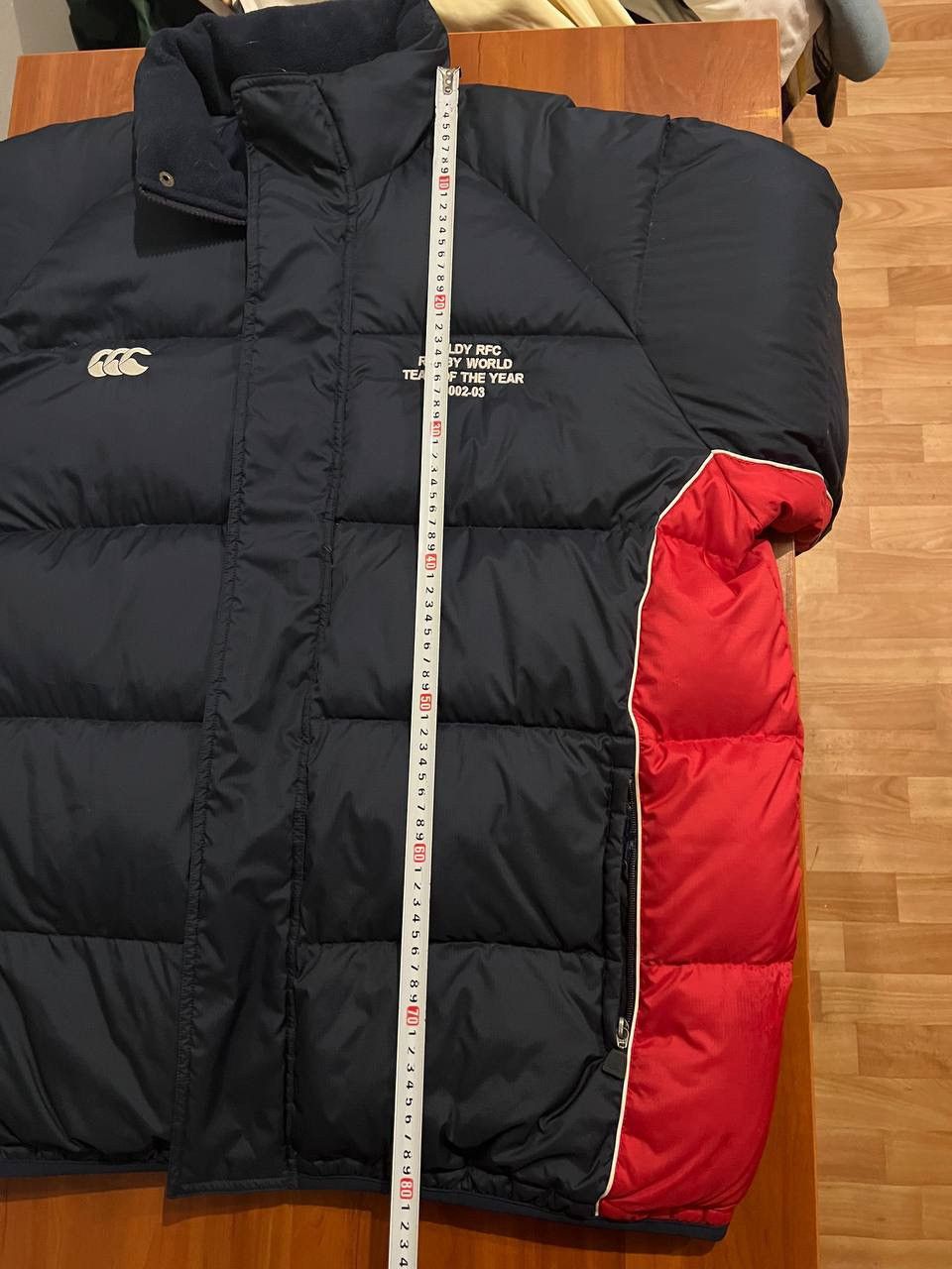 Canterbury of New Zealand 2002/03 CALDY RFC WORLD TEAM OF THE YEAR RUGBY PUFFER JACKET Size US XXL / EU 58 / 5 - 15 Thumbnail