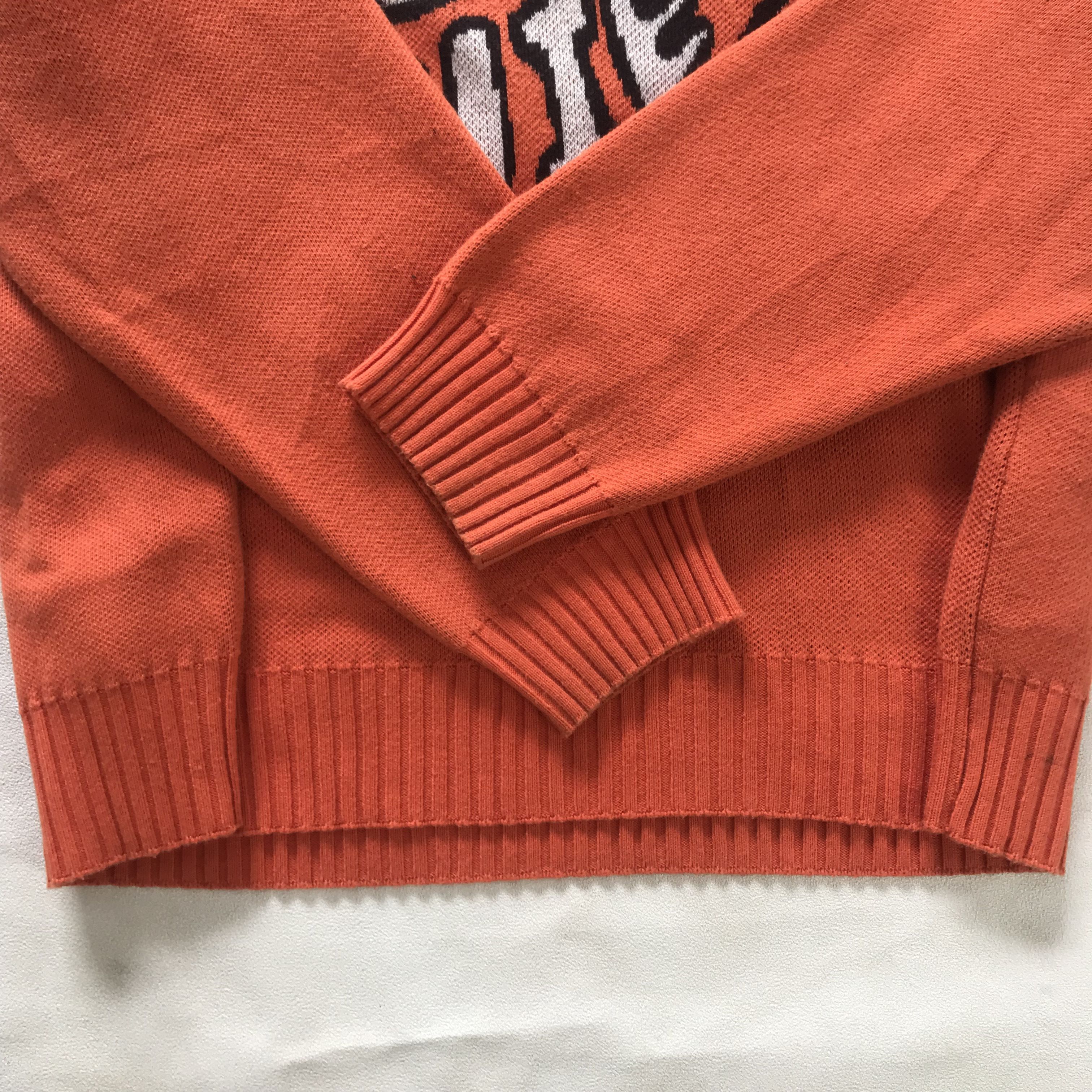 acme de la vie Streetwear Acme De La Vie (ADLV) Orange Heart Knit Sweater Size US M / EU 48-50 / 2 - 5 Thumbnail
