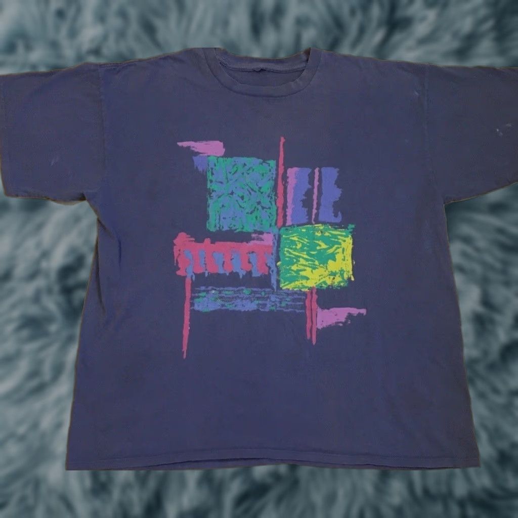 Quiksilver Vtg 90s Abstract Art Faded Shirt XXL Surf Skate Vaporwave Quiksilver OP Grunge Shirt Mens 2XL Blue Size US XXL / EU 58 / 5 - 1 Thumbnail