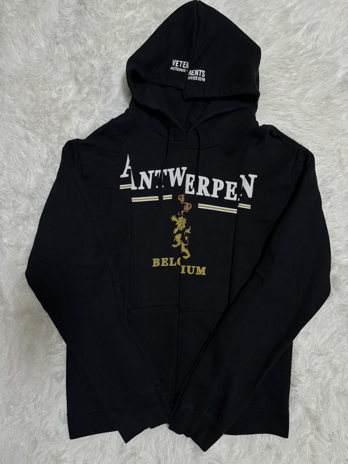 image of Vetements Antwerpen Hoodie in Black, Men's (Size Large)