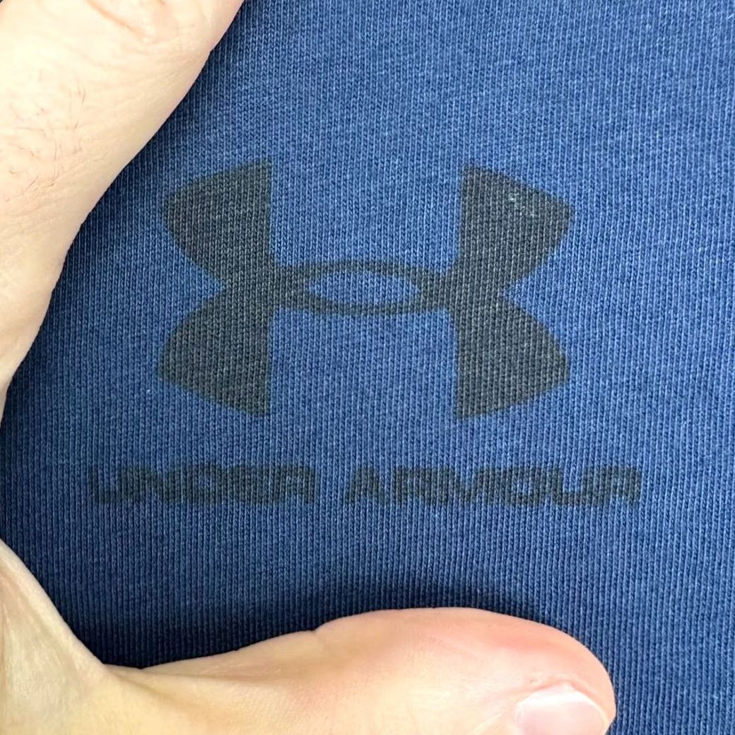 Under Armour Under Armour Shirt Mens Adult Medium Navy Blue Short Sleeve Logo T-Shirt Casual Breathable Polyester Microfiber Crew Neck Size US M / EU 48-50 / 2 - 5 Thumbnail