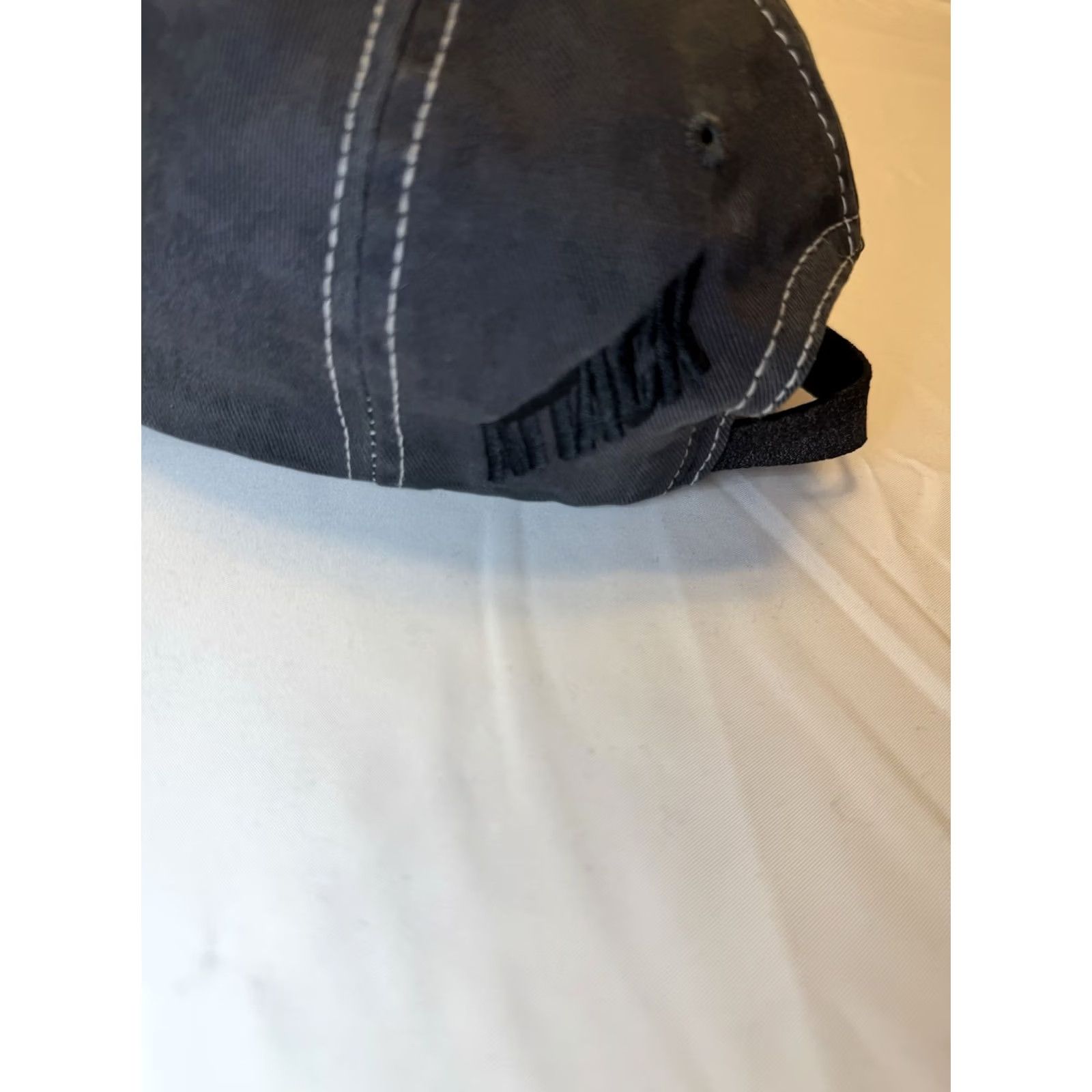 PGA Tour VINTAGE GREG NORMAN Golf PGA Tour Shark Attack Cap Hat Black Leather Band Adjustable Men Size ONE SIZE - 3 Thumbnail