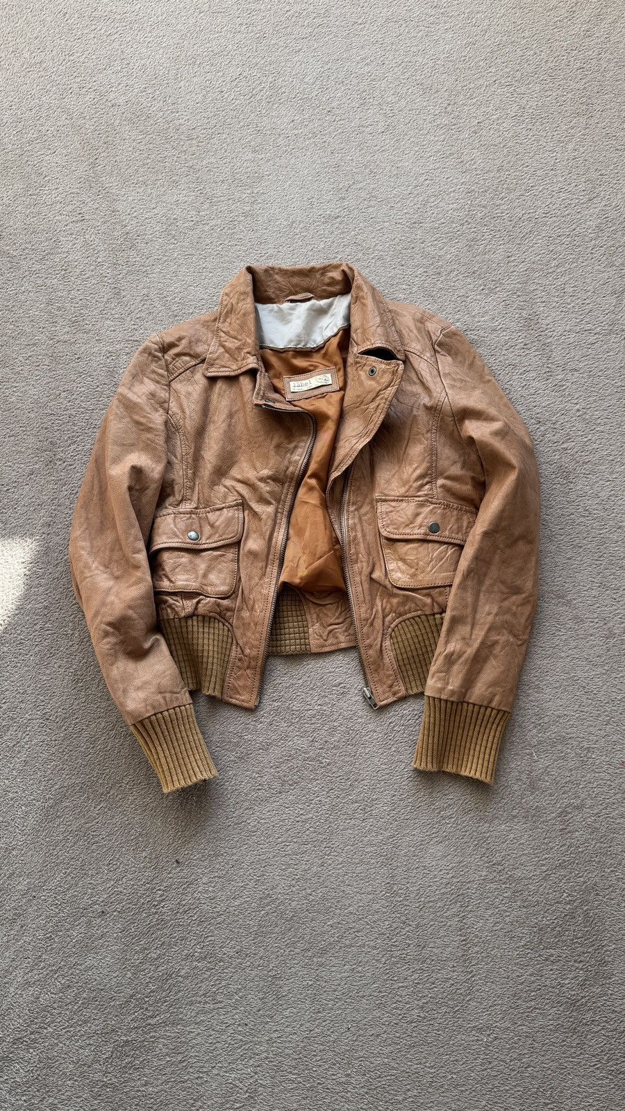 Genuine Leather Y2K Vintage Moto Biker Leather Jacket Gucci Miu Miu style Size XL / US 12-14 / IT 48-50 - 3 Thumbnail