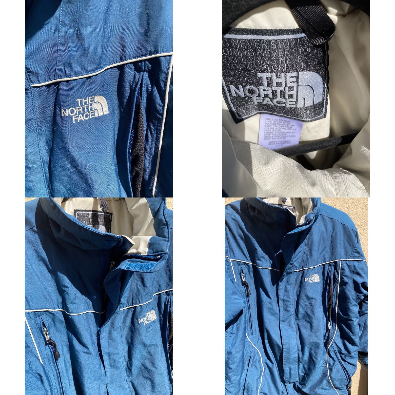 The North Face The North Face Hyvent Jacket Blue Solid Full-Zip L Pocket Womens Jacket Size L / US 10 / IT 46 - 10 Thumbnail