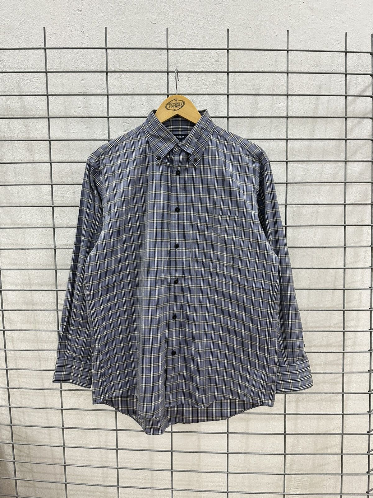 Burberry Burberry London Blue Nova Check Plaid Shirt Size US L / EU 52-54 / 3 - 1 Thumbnail