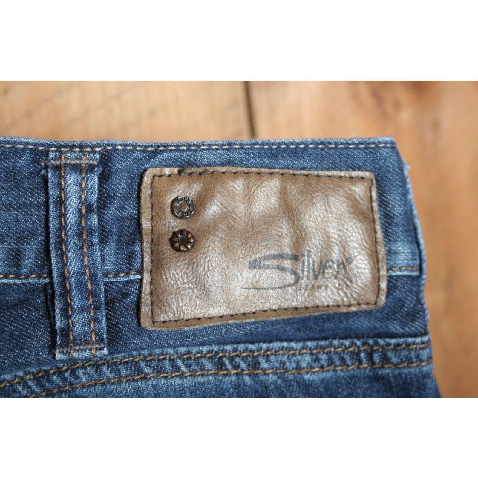 Silver Jeans Co. SILVER Jeans Nash Jeans Straight Blue Denim SZ 33 Regular Men Slim Fit 29 Inseam 34x30 Shrunk to 33x29 Size US 33 - 5 Thumbnail