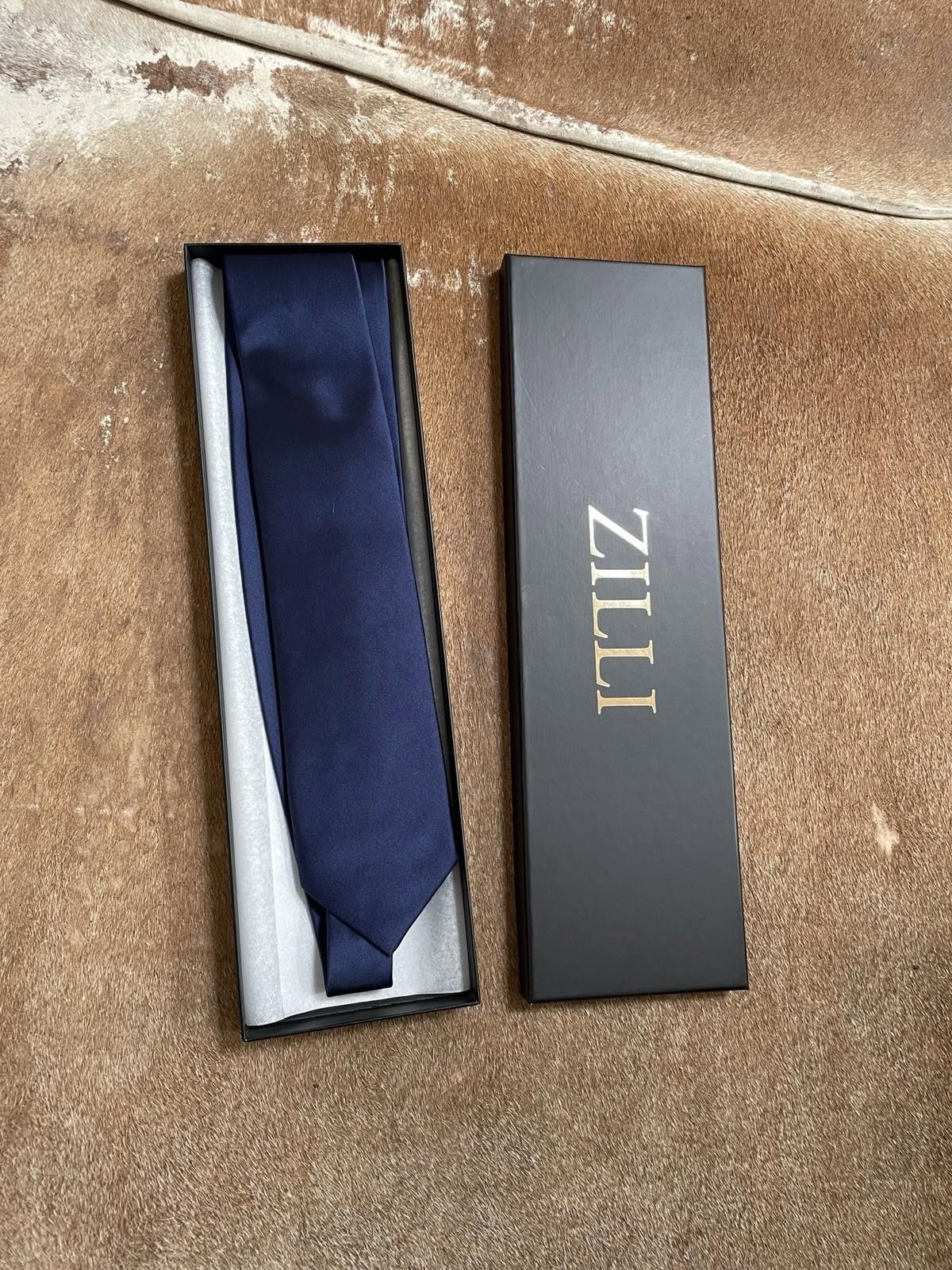 Zilli Zilli Navy 7-Fold Silk Tie Size ONE SIZE - 1 Thumbnail