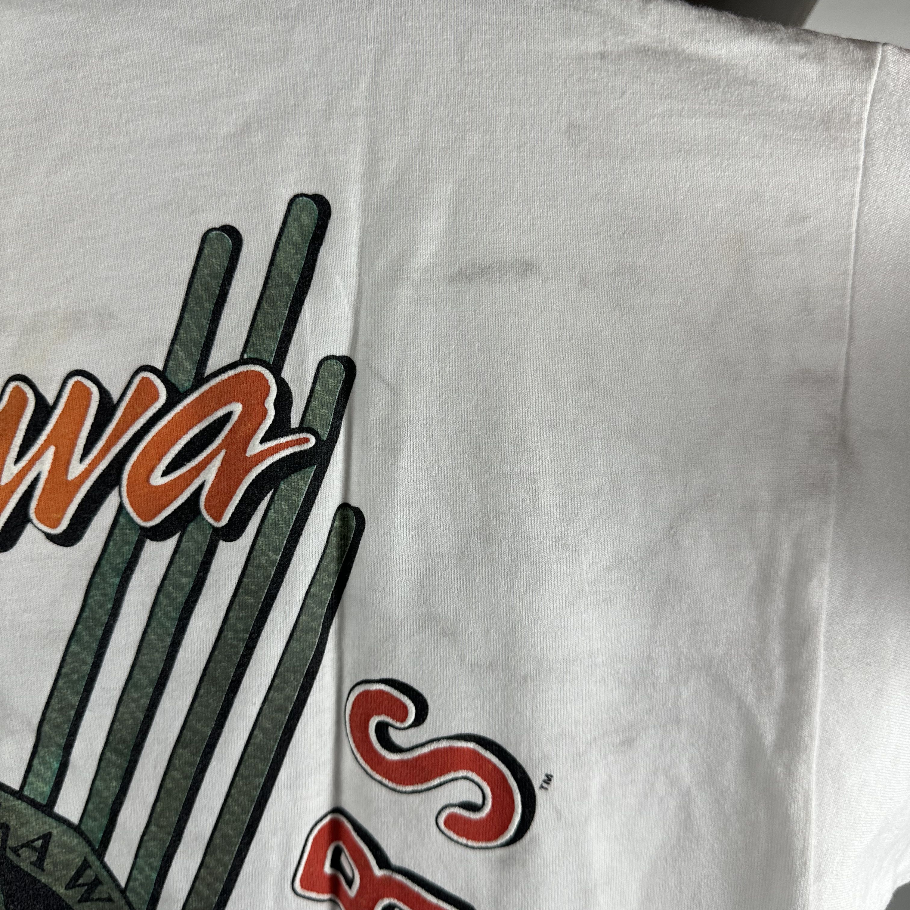 Vintage 1992 Ottawa Senators Bulletin Athletic NHL AOP T-shirt Size US XXL / EU 58 / 5 - 17 Thumbnail