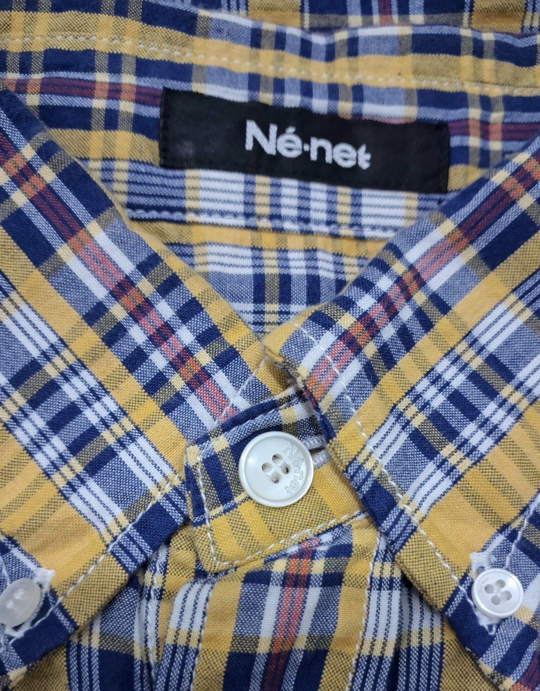 Ne-Net ​NE-net issey miyake plaid Short Sleeve button down shirt Size US L / EU 52-54 / 3 - 2 Thumbnail