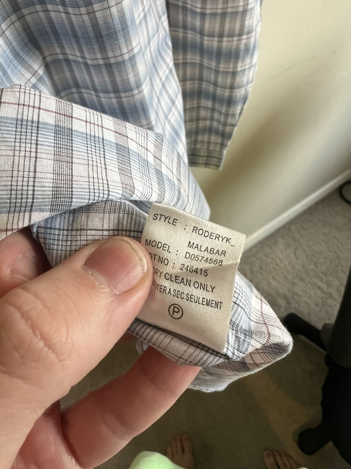 Theory Theory Dress Shirt - White / Blue L - Great Condition Size US L / EU 52-54 / 3 - 6 Thumbnail
