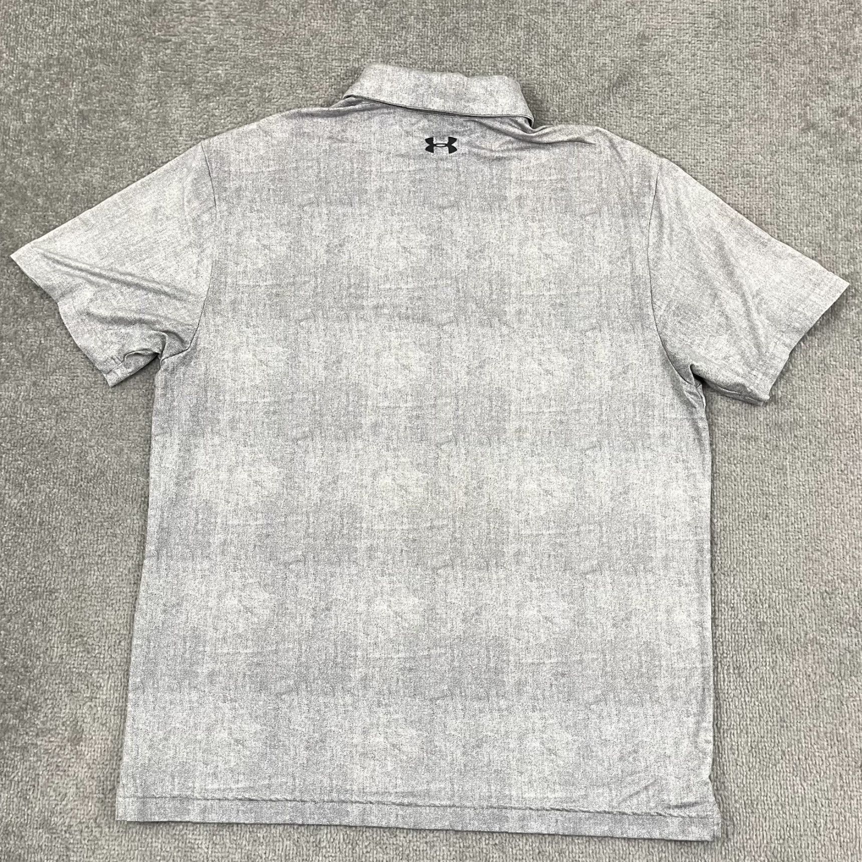 Under Armour Under Armour Polo Shirt Mens L Gray Stripe HeatGear Performance Golf Sport Polo Mens Regular Gray Stripe Under Armour HeatGear Polo Shirt Size US L / EU 52-54 / 3 - 7 Thumbnail
