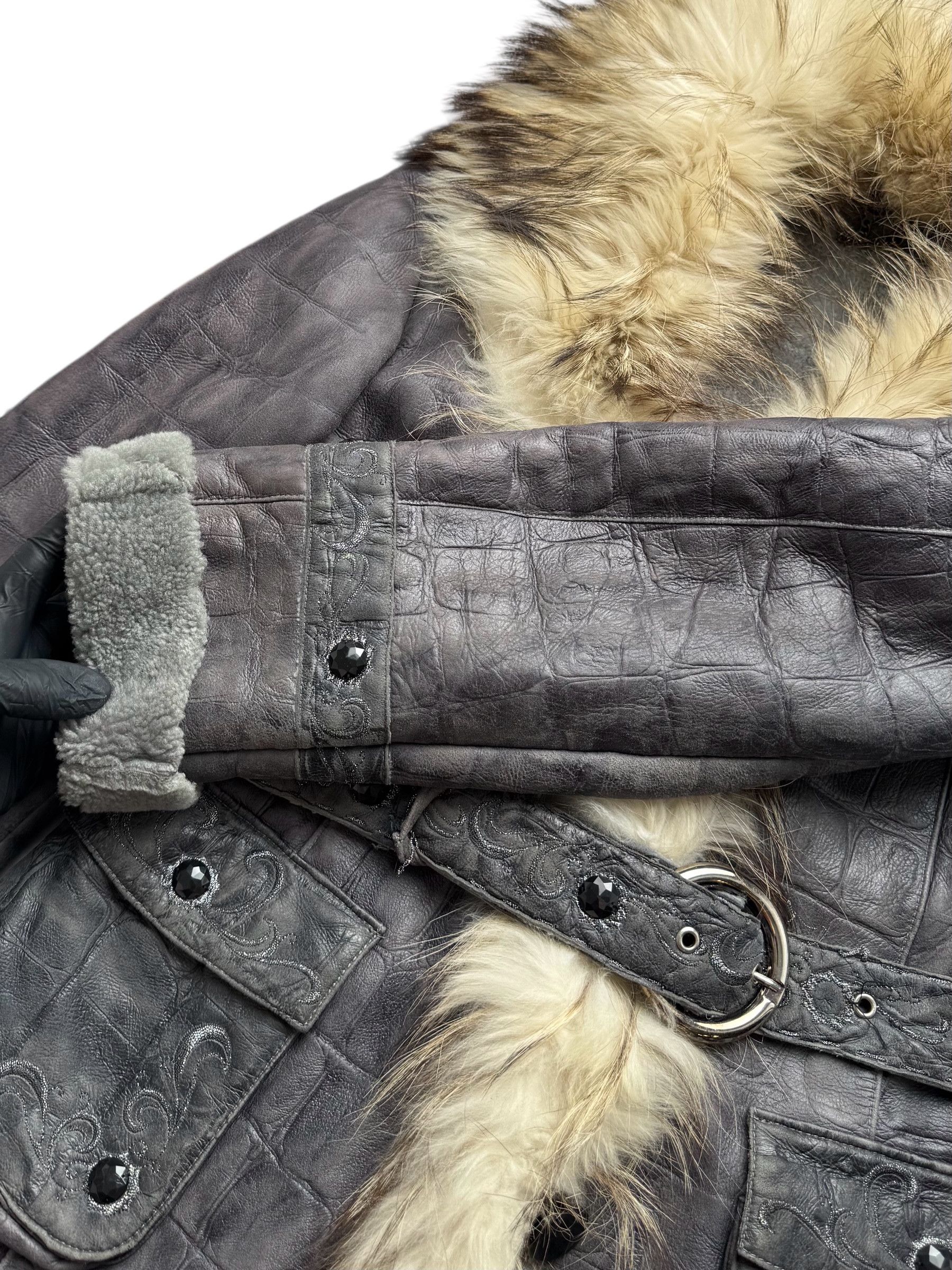 Vintage 90's Real Sheepskin Jacket With Belt(V254) Size M / US 6-8 / IT 42-44 - 7 Thumbnail