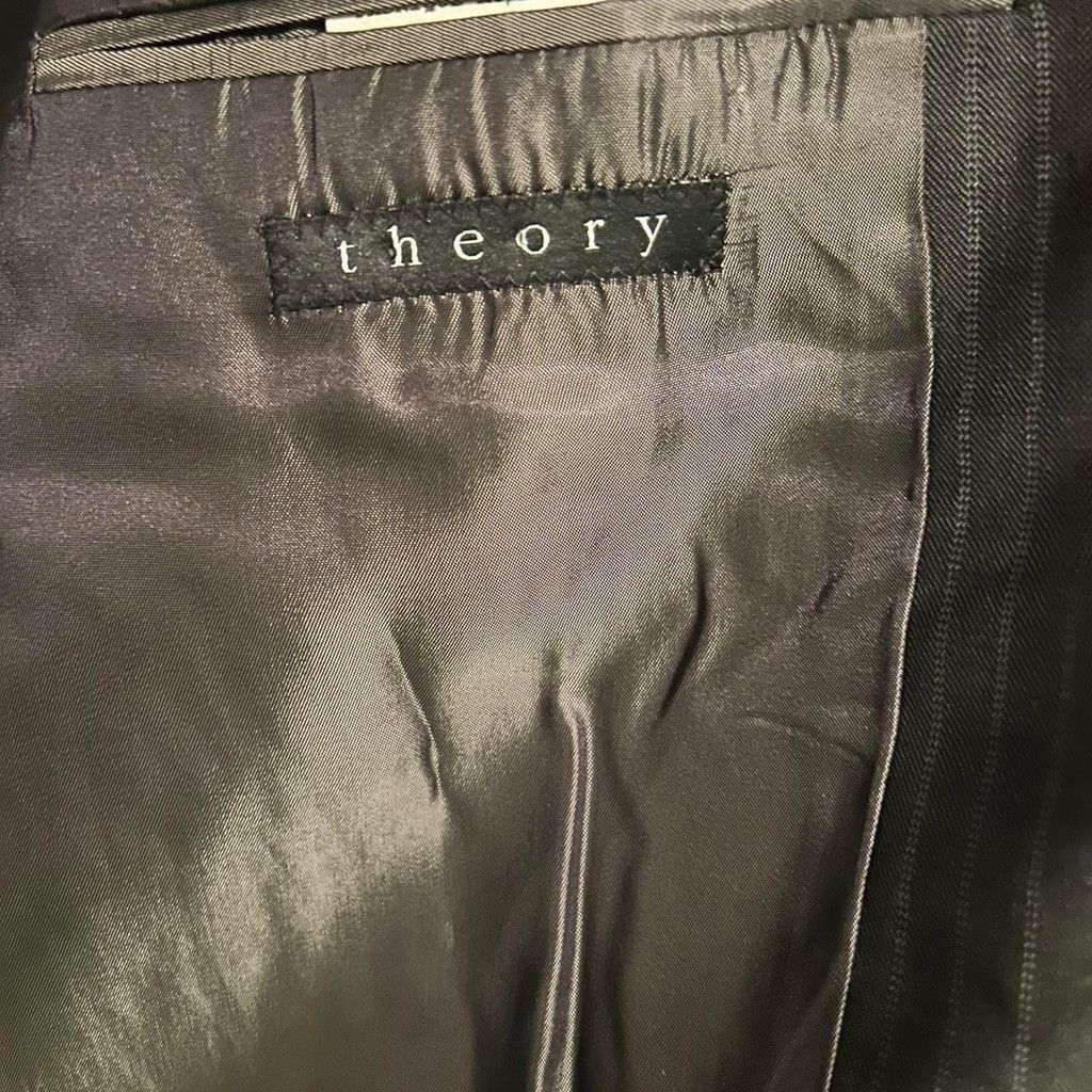 Theory Theory gray pinstripe blazer jacket Size 42R - 2 Thumbnail