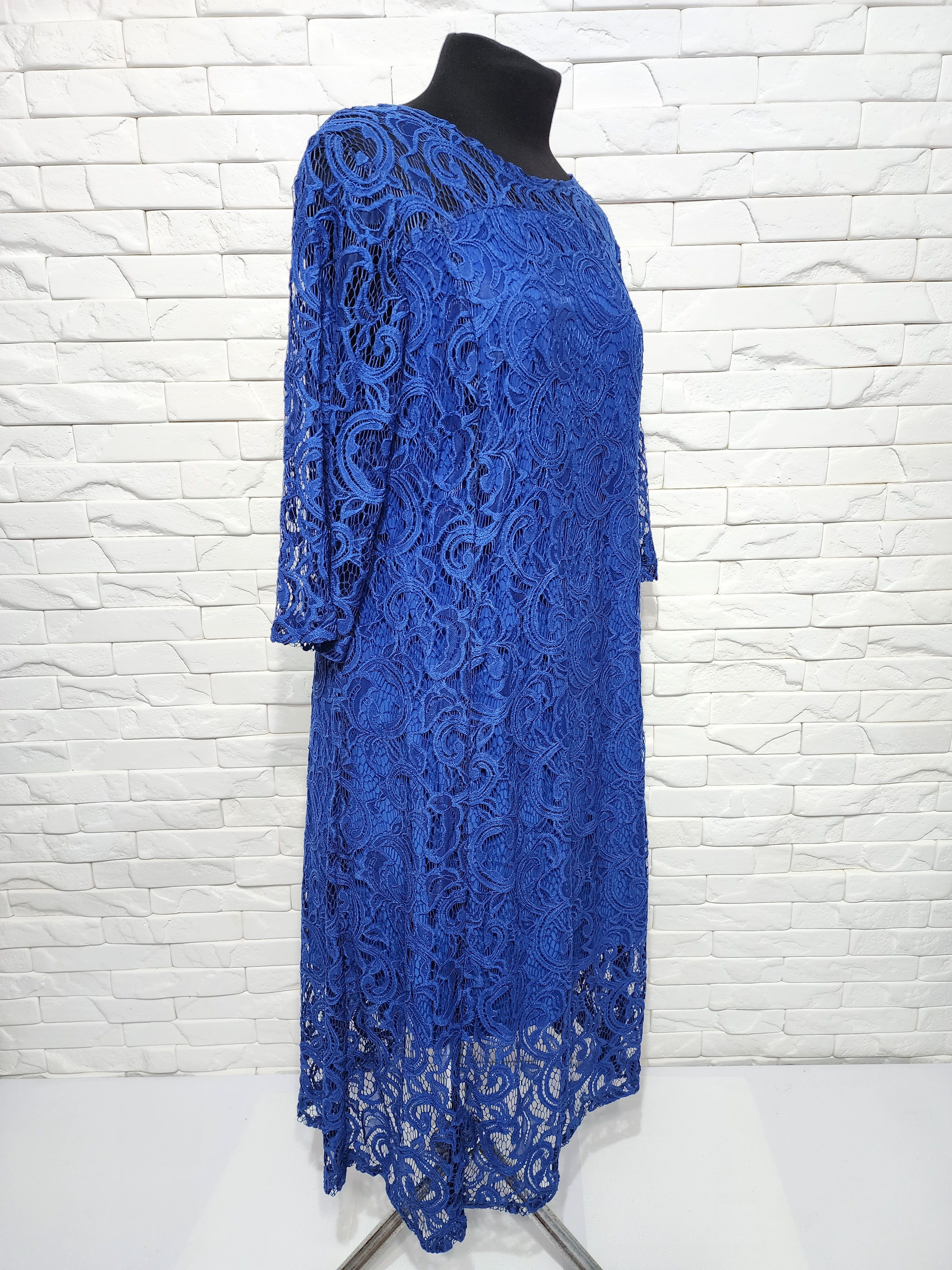 Uniqlo Women's blue guipure long dress. Size XXL / US 16-18 / IT 52-54 - 3 Thumbnail