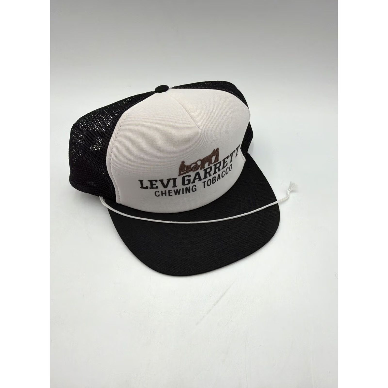 Vintage VINTAGE Levi Garrett Chewing Tobacco Snapback Hat M/L Men Brown Black White USA 80s Patch Adjustable Mens Size ONE SIZE - 7 Thumbnail