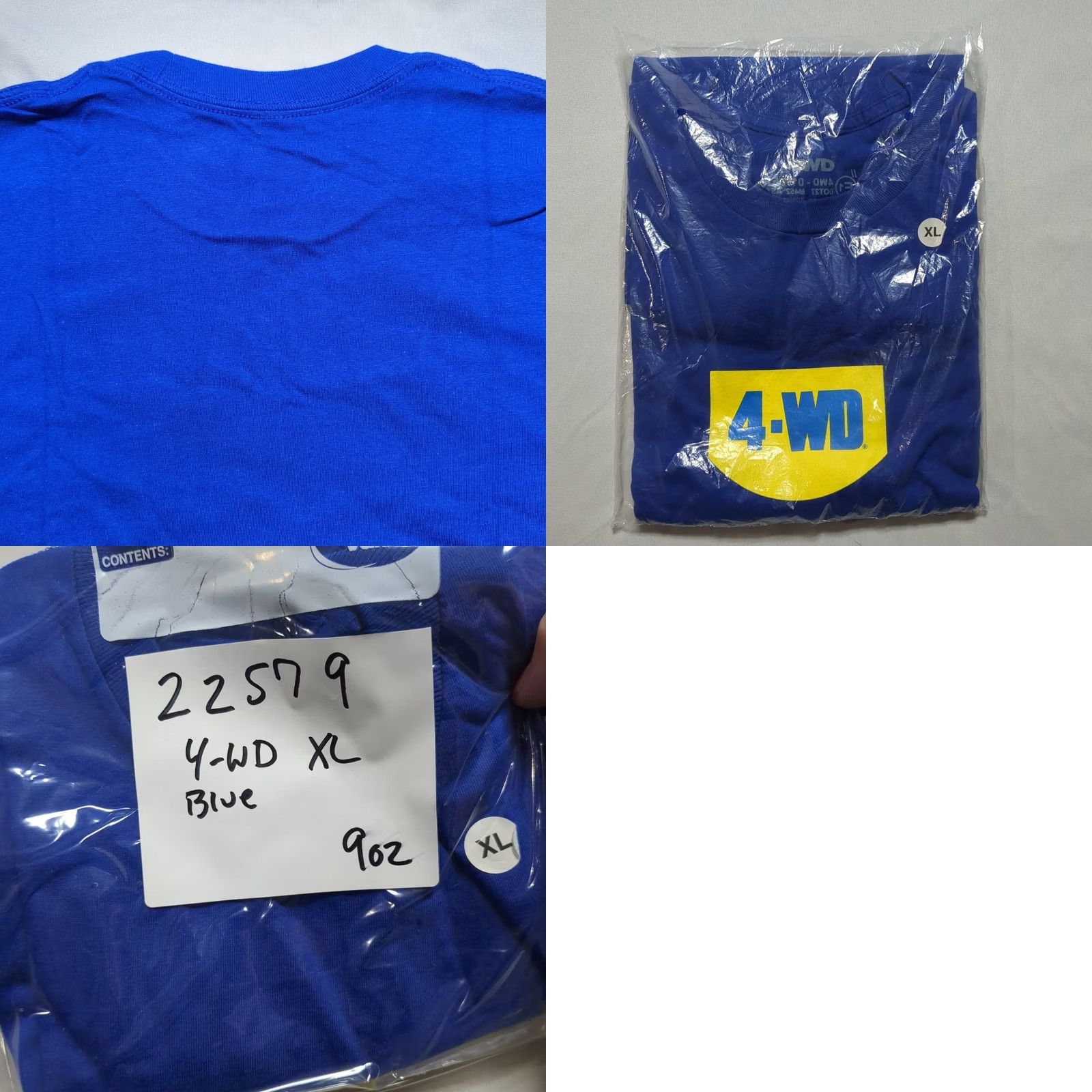 Vintage 4WD T-Shirt Blue XL Crew Neck Short Sleeve Logo Graphic Mens Size US XL / EU 56 / 4 - 8 Thumbnail