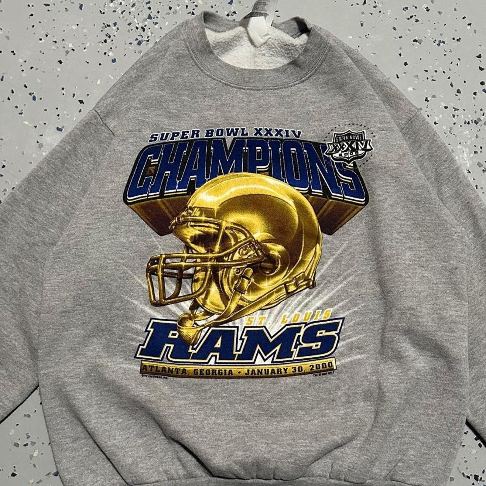 NFL Vintage 2000 NFL Los Angeles Rams Grey Sweater Size US M / EU 48-50 / 2 - 1 Thumbnail