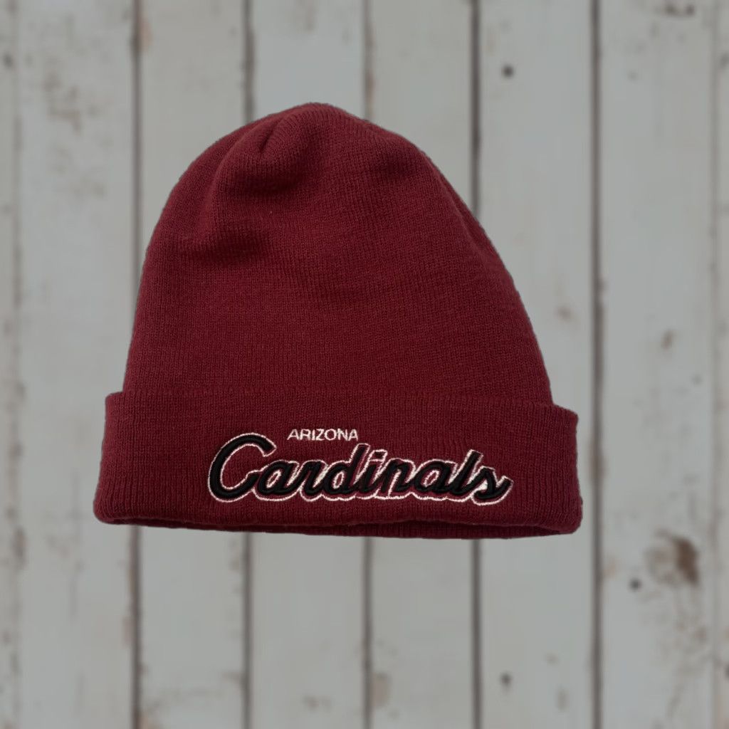 Reebok VINTAGE Arizona Cardinals Hat Red Beanie NFL Football Knit Cap Retro Sports Beanie Men One Size Red Beanie Sports Cardinals NFL Beanie Men Size ONE SIZE - 1 Thumbnail