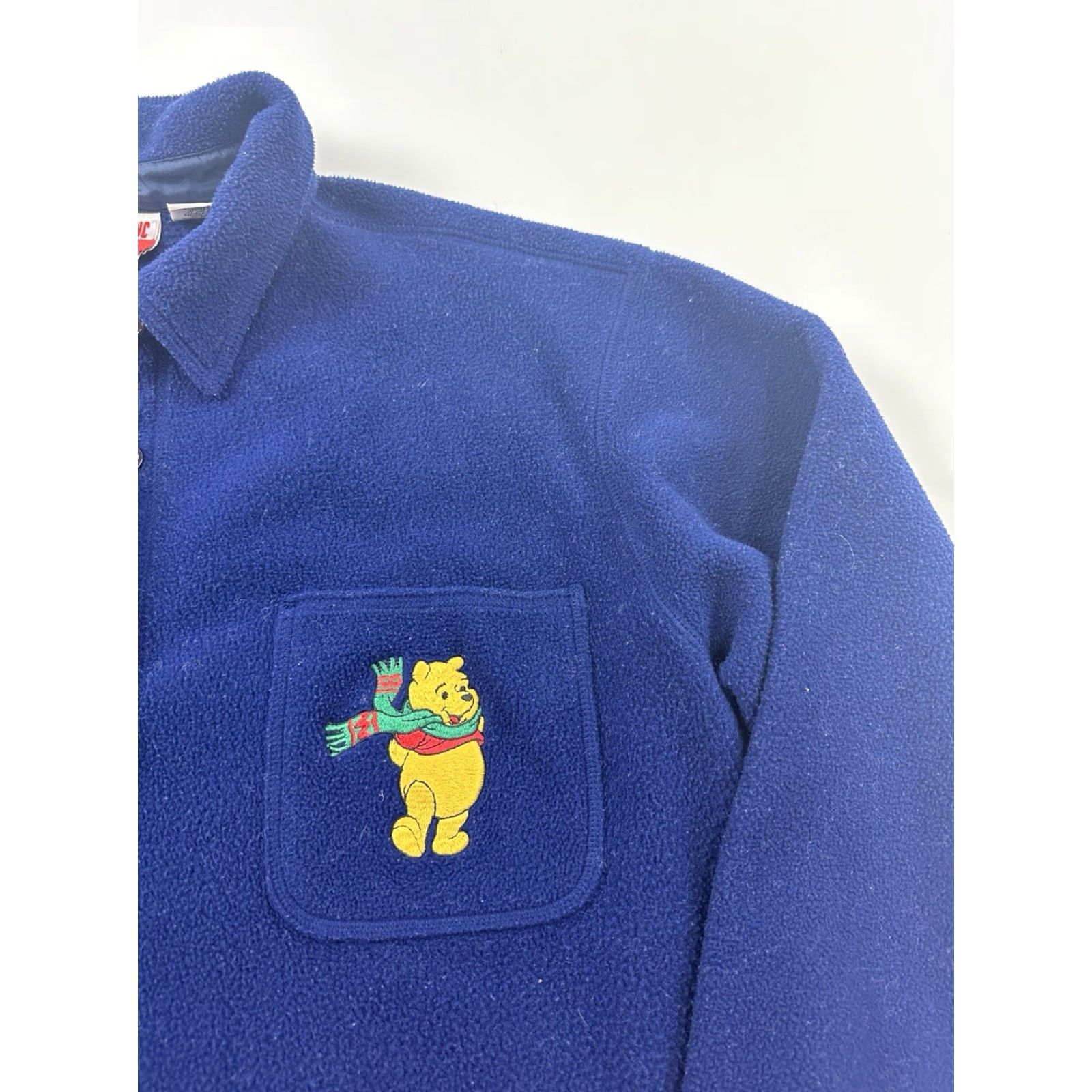 Disney Winnie Pooh Jacket Womens XL Blue Fleece Button Up Ladies Size XL / US 12-14 / IT 48-50 - 2 Thumbnail