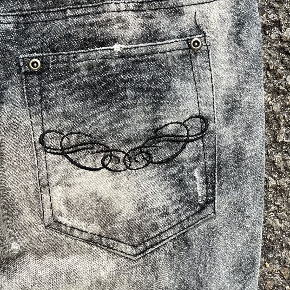 Hysteric Glamour In the Attic Jeans Acid Wash Smoke Distressed Punk Denim Size US 30 / EU 46 - 12 Thumbnail