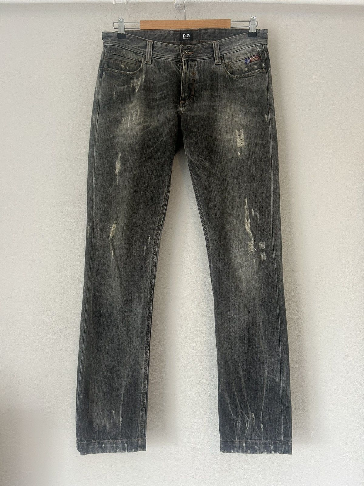 Dolce & Gabbana Distressed Black Wash Denim Jeans Size US 34 / EU 50 - 1 Thumbnail