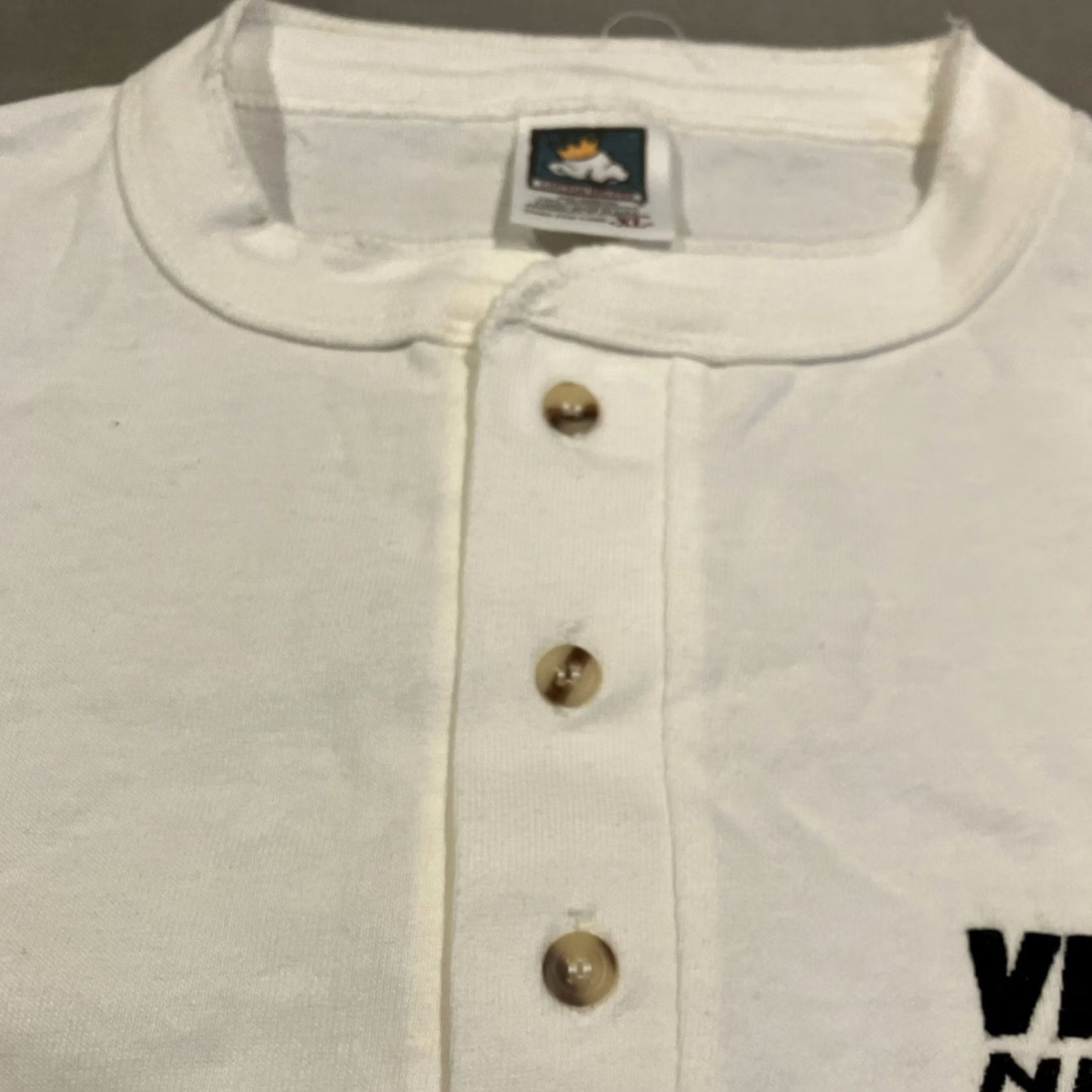 Vintage Vintage VIP CLUB New York Strip Club Henley T Shirt XL Mens White Size US XL / EU 56 / 4 - 3 Thumbnail