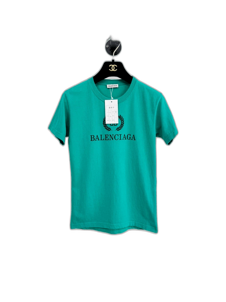 Balenciaga Balenciaga Short Sleeve Teal Tshirt Size XS-2505 Size XS / US 0-2 / IT 36-38 - 1 Thumbnail