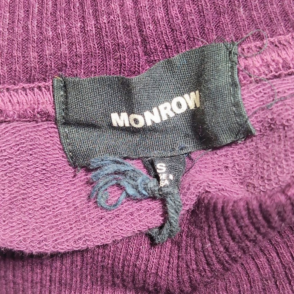 MONROW Monrow Deep Purple Sz S Knit Sweater Top Size S / US 4 / IT 40 - 4 Thumbnail