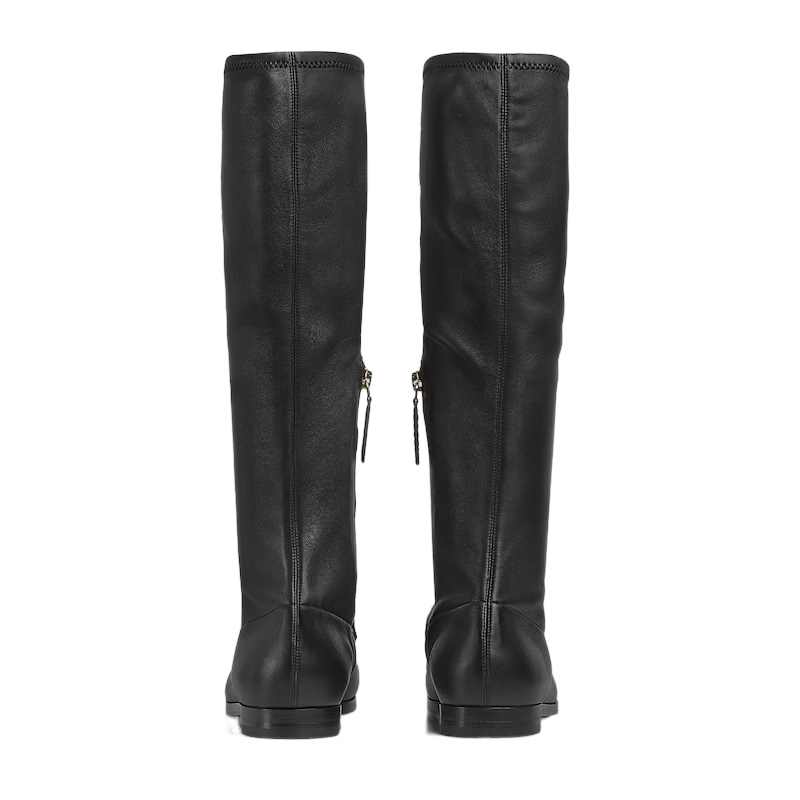 GUCCI Jordaan $1850 Black Leather Boots New & Authentic