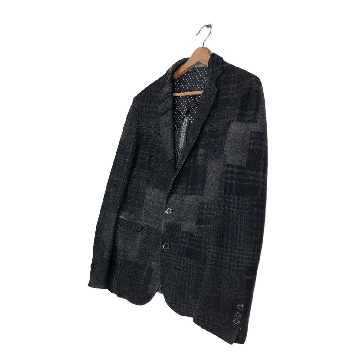 Vintage 🔥VTG J-NI-TY PATCHWORK BIKER JACKET WOOL JUNYA WATANABE Size US S / EU 44-46 / 1 - 2 Thumbnail
