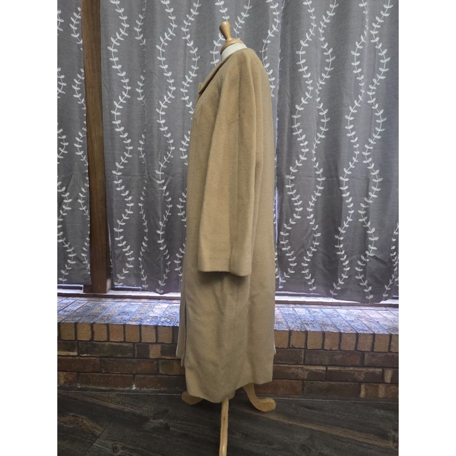 Camel VINTAGE UnionMade Coat Women's Long Camel Beige 100% Cashmere L/XL 1950s Size L / US 10 / IT 46 - 2 Thumbnail