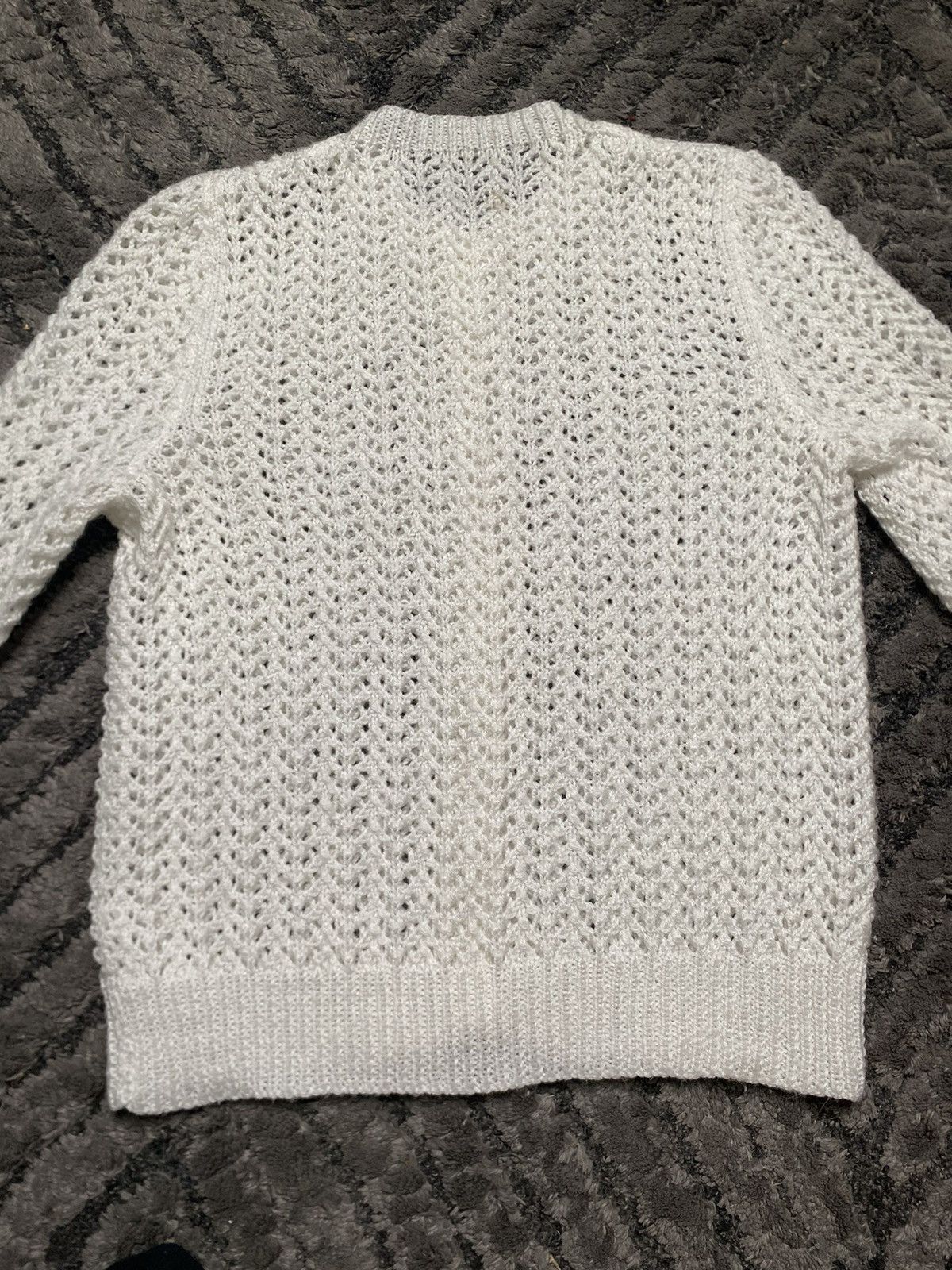 Vintage Vintage White Basic sweater Cardigan thin, transparent lace Size S / US 4 / IT 40 - 6 Thumbnail