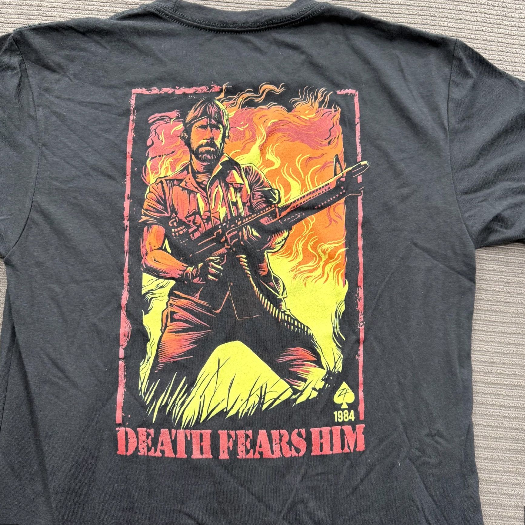 Vintage VINTAGE Zero Foxtrot Shirt Mens Small Black Death Fears Him Graphic Tee 1984 Military Size US S / EU 44-46 / 1 - 3 Thumbnail