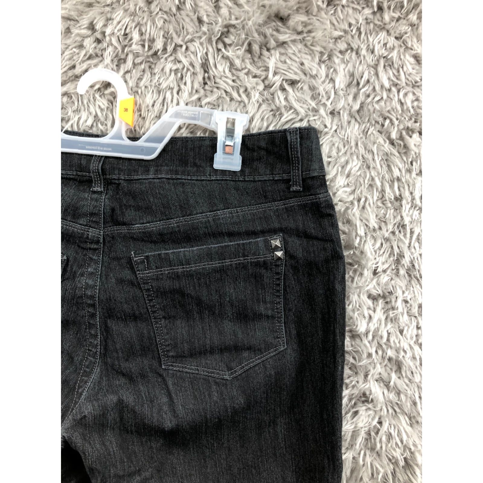 Vintage Riders Jeans Size 16 Womens High Rise Dark Wash Black Denim Bootcut Jeans Style Bootcut Women 16 Regular Dark Denim Black Wash Riders Size 38" / US 16 / IT 52 - 6 Thumbnail