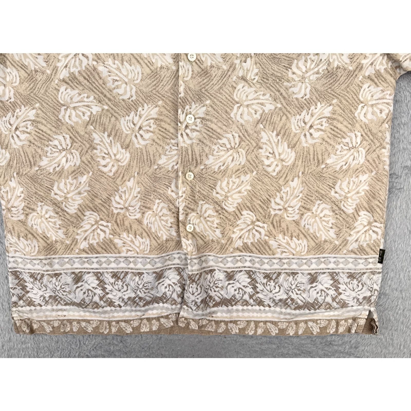 Route 66 VINTAGE Route 66 Shirt Men Extra Large Beige Floral Leaf Button Up Hawaiian 100% Cotton Size US XL / EU 56 / 4 - 7 Thumbnail