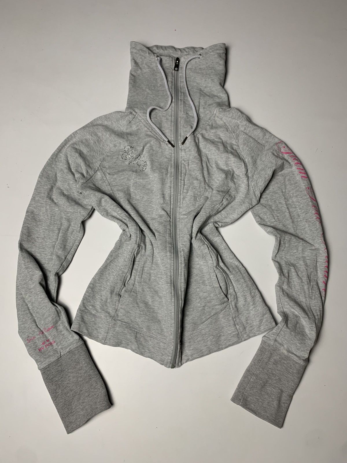 If Six Was Nine × Vintage VINTAGE Y2K GLAMOUR ZIP HOODIE Size L / US 10 / IT 46 - 2 Thumbnail