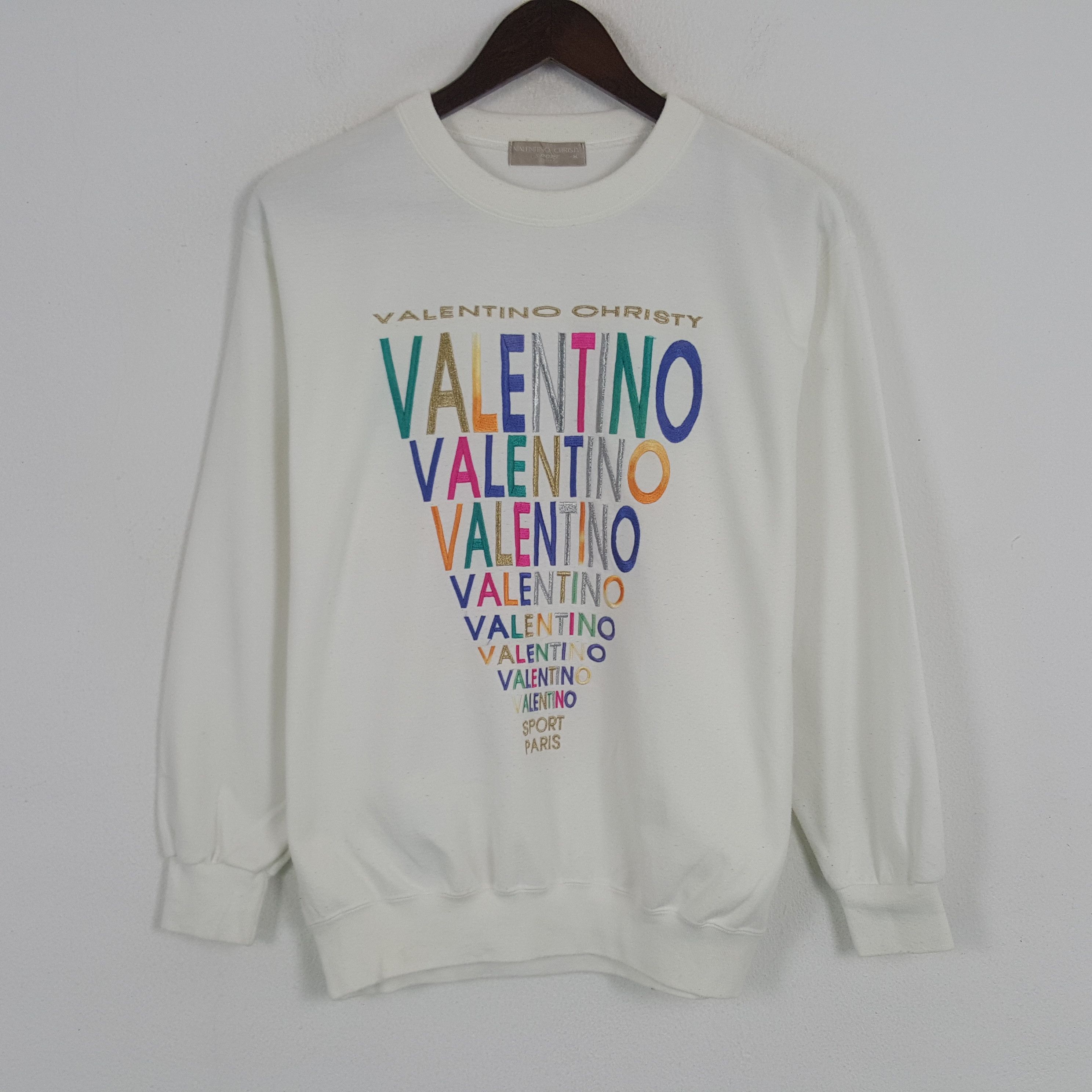 Valentino × Vintage Vintage Valentino Ohristy Embroidery Sweatshirt Size US M / EU 48-50 / 2 - 1 Thumbnail
