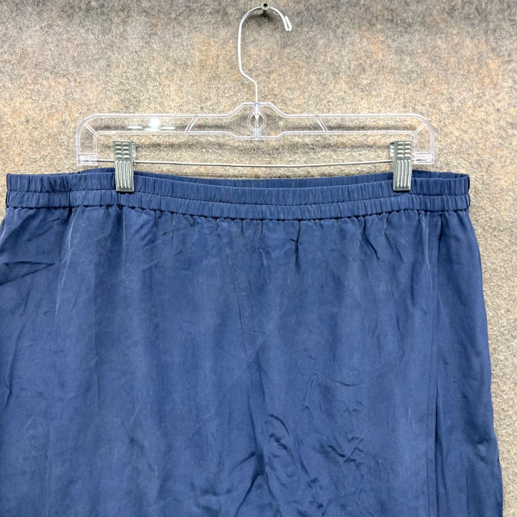 Eileen Fisher Eileen Fisher Skirt Women Medium Blue Navy Knee Length Silk Midi Pencil Straight Size 32" / US 10 / IT 46 - 7 Thumbnail