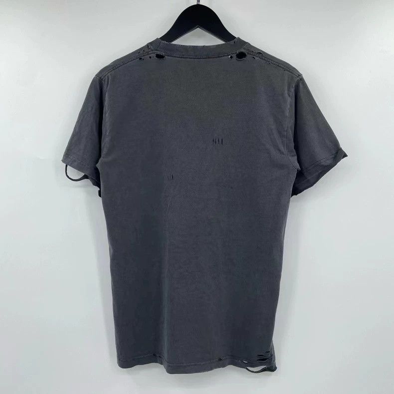 Balenciaga Balenciaga Washed Ash Destroyed Slogan Short Sleeve 2501-Ne Size US S / EU 44-46 / 1 - 2 Thumbnail