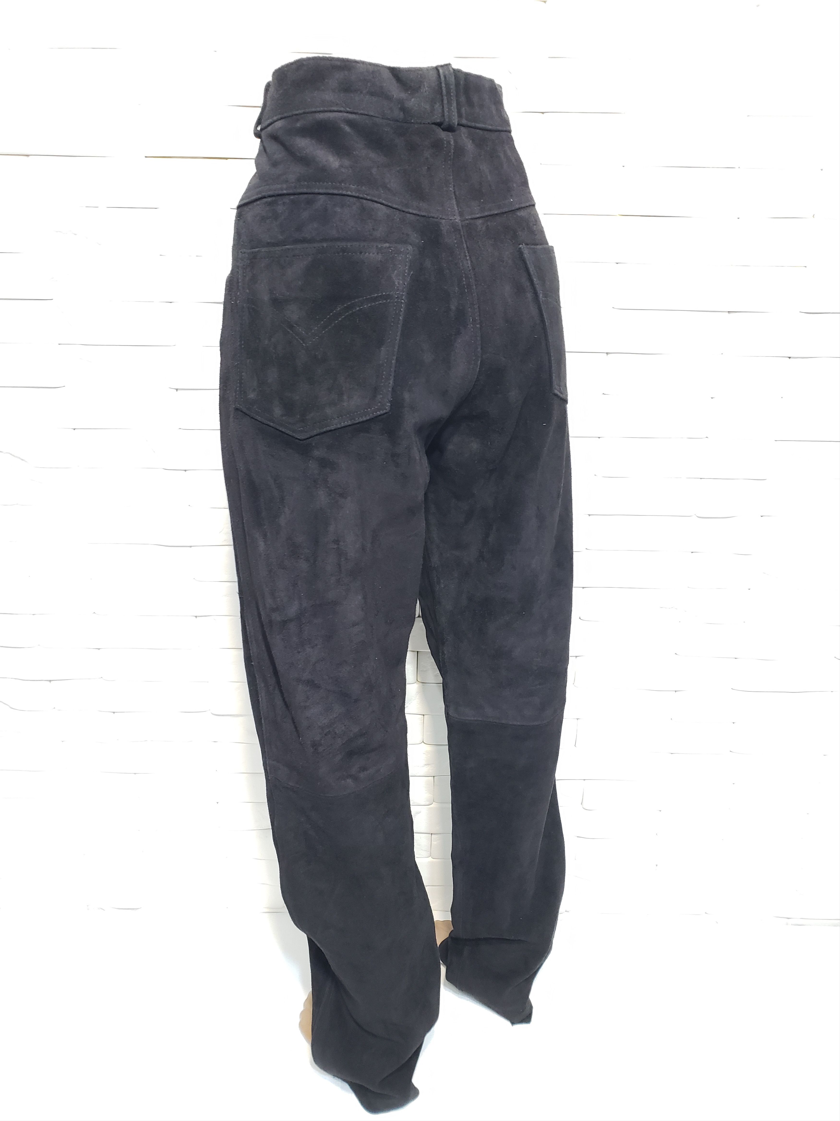 Genuine Leather Men's leather black biker pants. Size US 32 / EU 48 - 7 Thumbnail