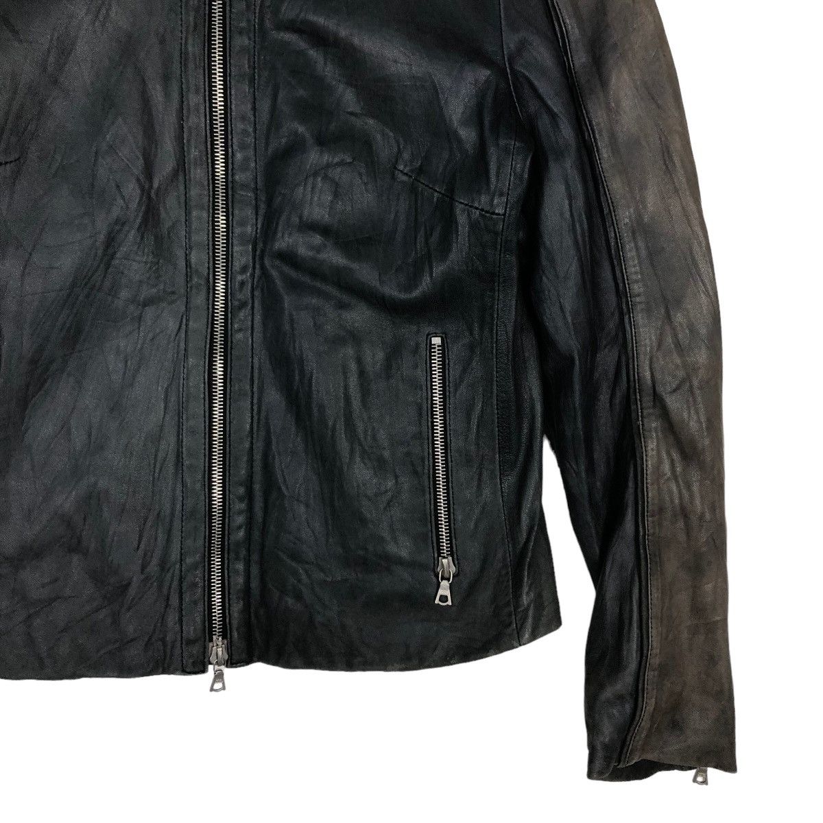 Japanese Brand 🔥90’s Unknown London Leather Biker Jacket Size US S / EU 44-46 / 1 - 4 Thumbnail