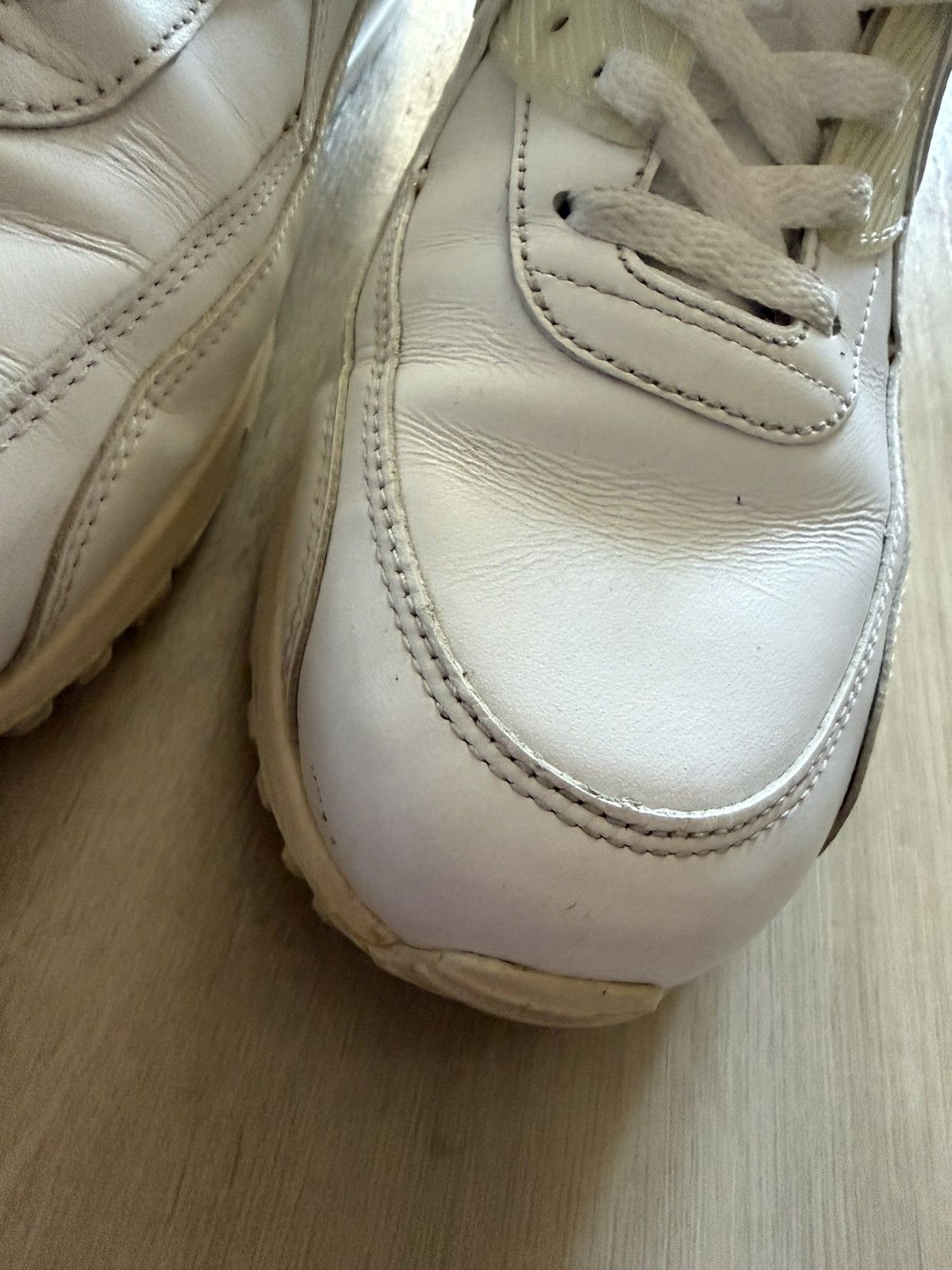 Nike Nike Air Max 90 White Leather Mens Size 9.5 Size US 9.5 / EU 42-43 - 7 Thumbnail