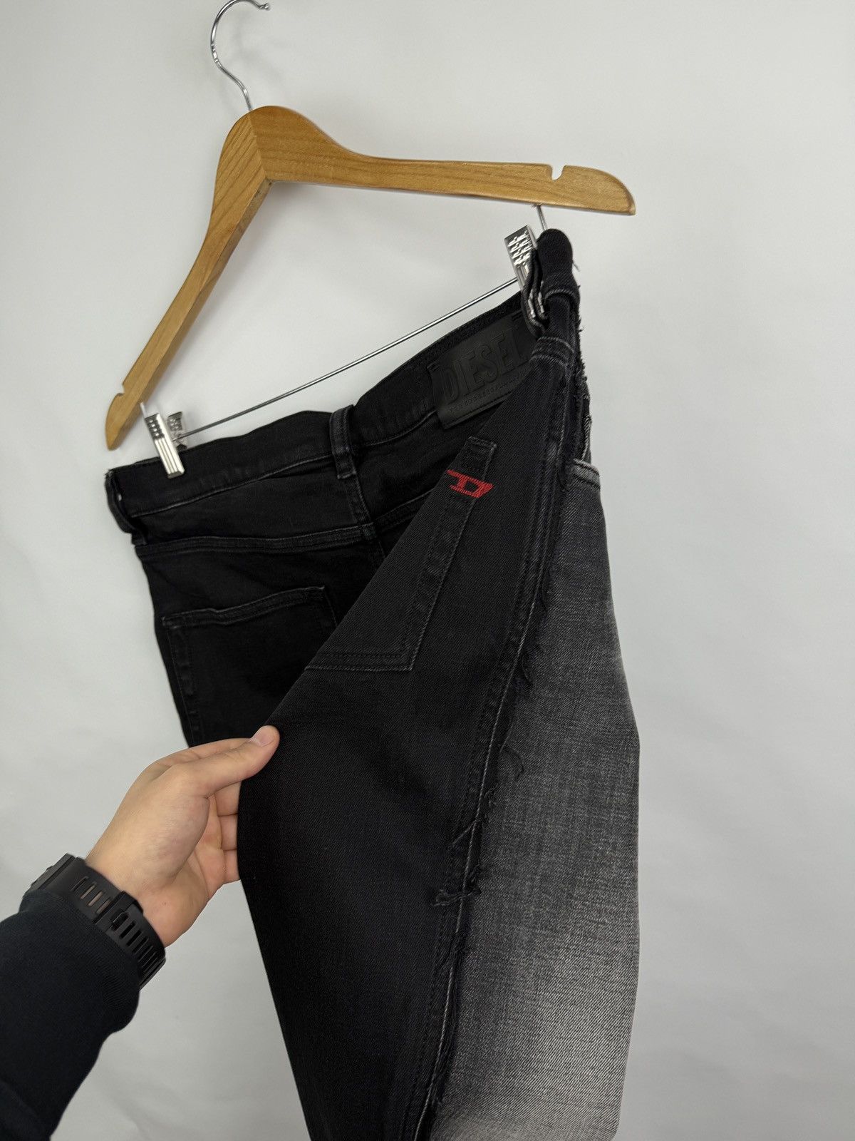 Diesel 🇺🇸 Diesel D-Strukt Slim 009HY Stretch Jeans Punk Opium Style Size US 33 - 25 Thumbnail