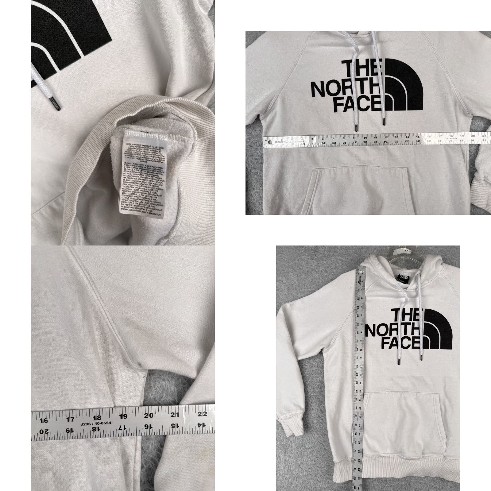The North Face VINTAGE The North Face Hoodie Shirt Womens Medium White Pullover Pockets Logo Brand 90s Mens Womens Size M / US 6-8 / IT 42-44 - 8 Thumbnail
