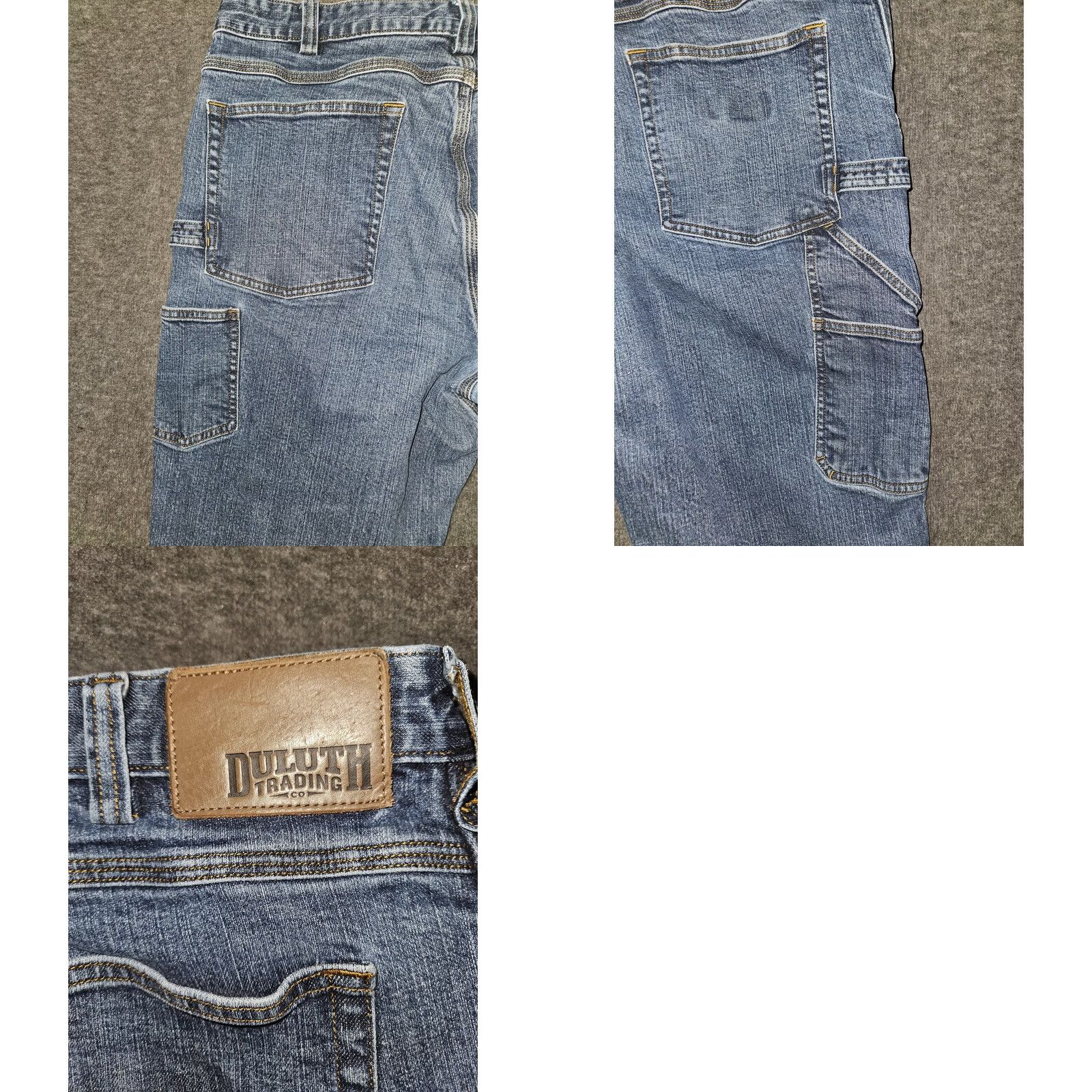 Duluth Trading Company Duluth Trading Co Jeans Mens 38x30 Flex Ballroom Denim Blue Cargo Straight Regular Activity Workwear Comfort Pockets Mens Size US 38 / EU 54 - 8 Thumbnail