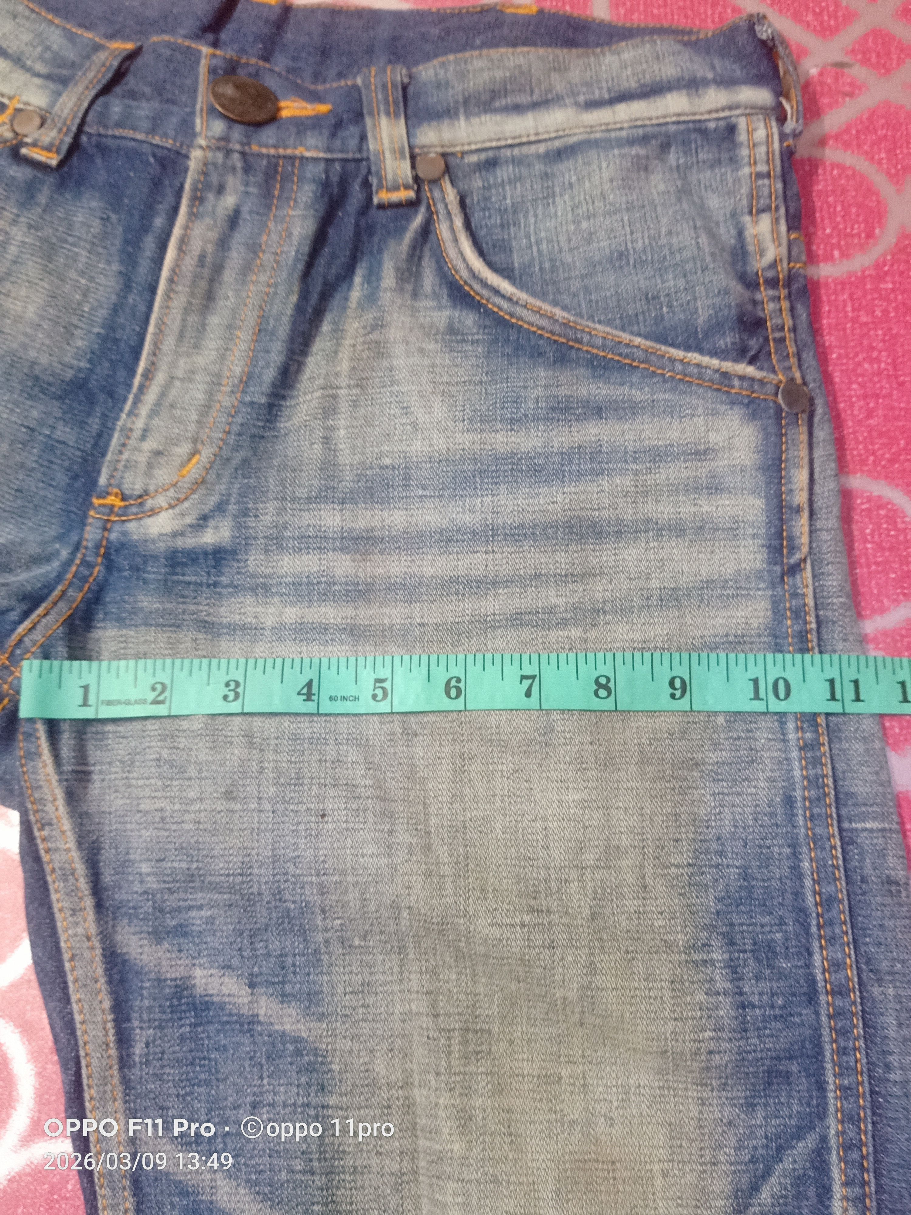 If Six Was Nine 💥Wrangler MudWash BuckleBack Denim 35X25💥 Size US 35 - 8 Thumbnail