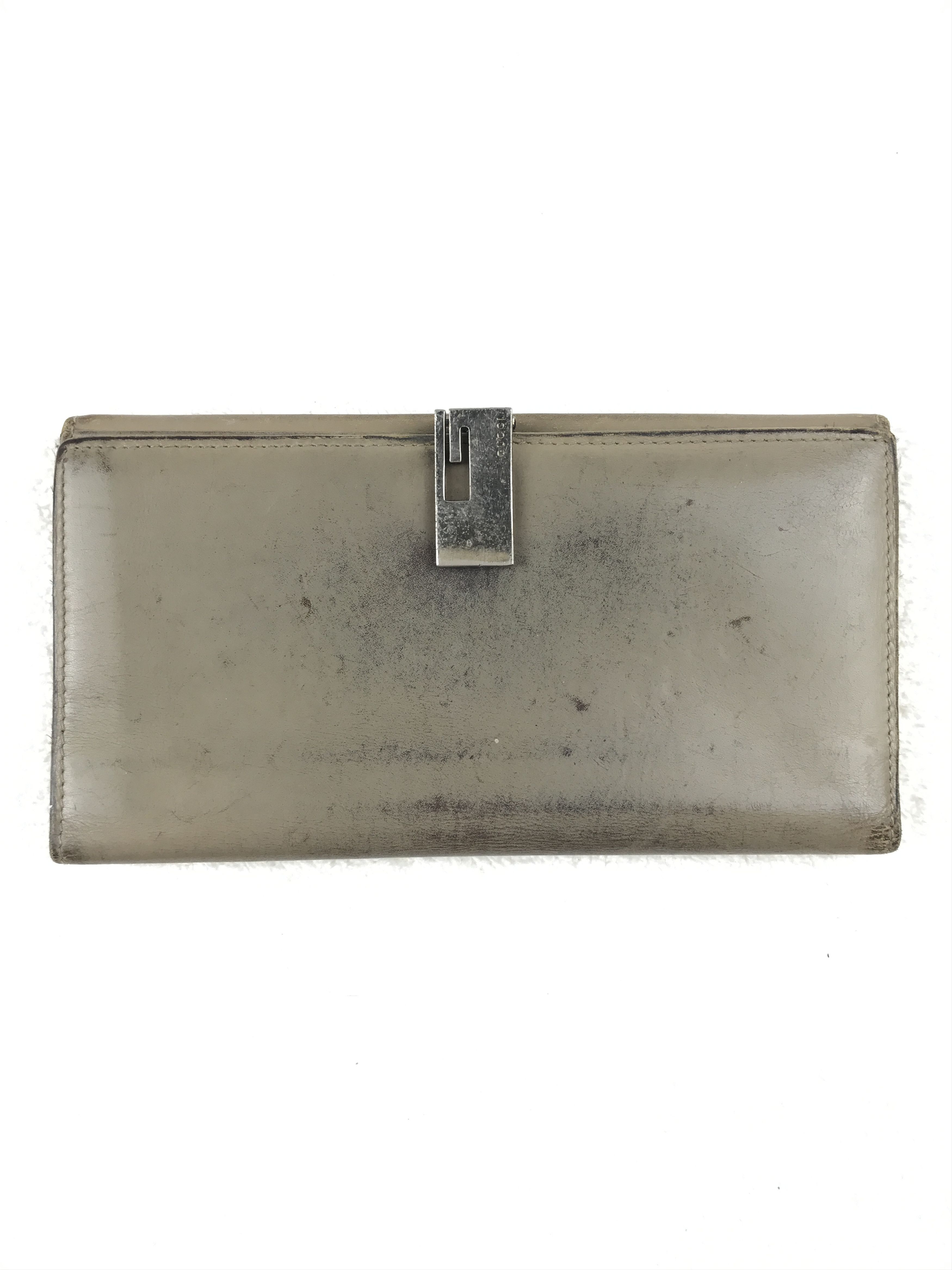 image of Vintage Gucci Trifold Long Wallet in Brown, Men's