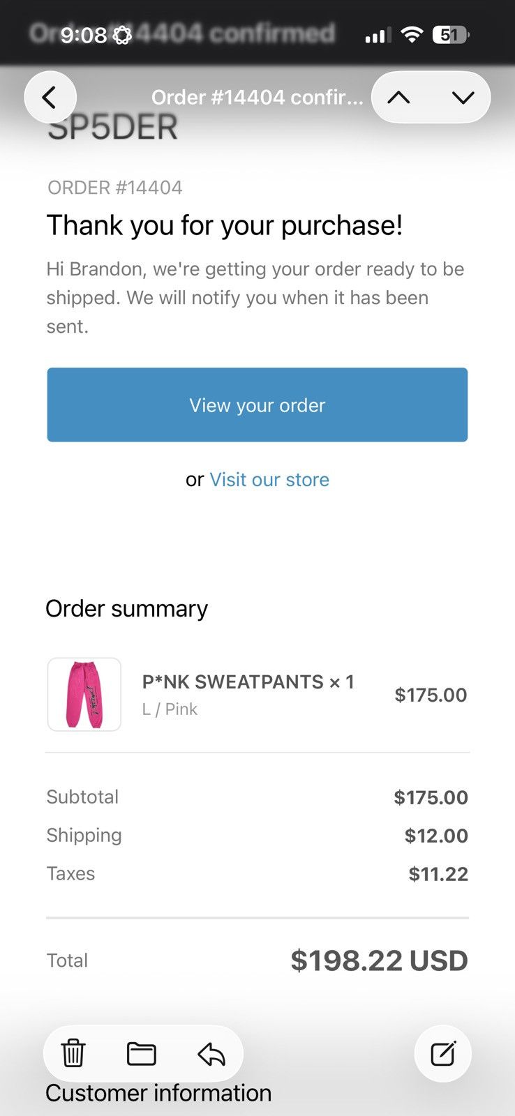 Sp5der Size Large - Sp5der Punk V1 P*nk Sweatpants Young Thug Pink Size US 33 - 2 Thumbnail